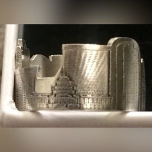 Denver Colorado Cityscape Sterling Silver Ring Skyline Handmade Etched Size 7.5